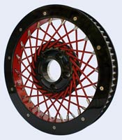 Spoke pulley for Harley Red
