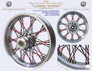 18x3.5, Apollo, S-Cross-Radial, Brushed, Fade Twisted spokes