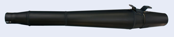 We can blackout a exhaust with a real Black Chrome plating.