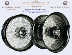 17x3.5 and 18x8.5, Apollo-SL, Radial, Vivid Black, 2006 Kawasaki ZX1400