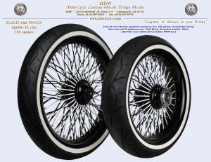 21x3.25 and 18x4.25, Apollo-SL, Cross-Radial, Vivid Black and White, White Wall tires