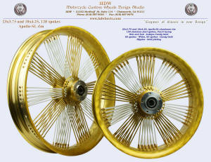 23x3.75 and 18x4.25, Apollo-SL, Fan-6, Antique Candy Gold, White, Gold plating
