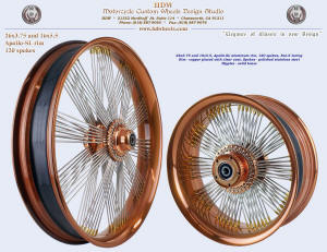6x3.75 and 16x5.5, Apollo-SL, Fan-6, Copper pating with clear coat, Solid brass nipples