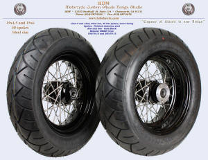 15x4.5 and 15x6.0, Steel rim, Vivid Black, 180 and 200 tires