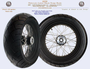 18x6.5, Steel rim, Denim Black, 200 tire