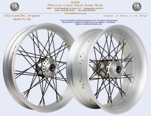 21x3.25 and 20x7.0, Apollo-SL, S-Cross, Brushed with matte clear, Vivid Black