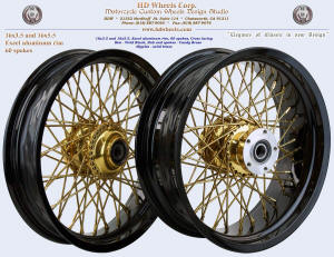 16x3.5 and 16x5.5 Excell rim Candy Brass and vivid Black