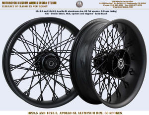 18x3.5 and 18x5.5 wheel 60 Fat spokes S-Cross Matte and Satin Black