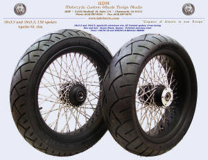 18x3.5 and 18x5.5, Apollo-SL, Twisted spokes, Denim Black, 140 and 200 tires