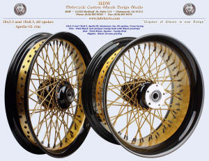 18x3.5 and 18x8.5, Apollo-SL, Two tone, Black and Antique Candy Gold, Black nipple, Black pinstripe