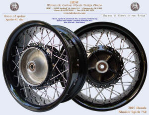 18x5.5, Apollo-SL, Vivid Black, 2007 Honda Shadow, Spirit 750