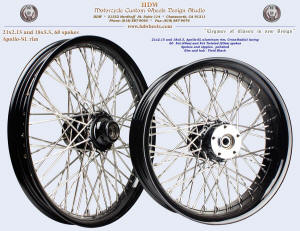 21x2.15 and 18x5.5, Apollo-SL, Cross-Radial, Fat and Fat Twisted spokes, Vivid Black