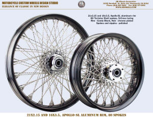 21x2.15 and 16x3.5 Apollo-SL S-Cross Tortoise Shell spokes Candy Black and chrome