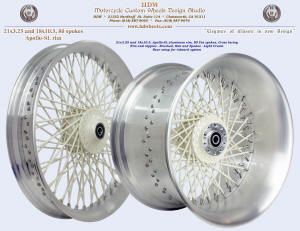 21x3.25 and 18x10.5, Apollo-SL, Fat spokes, Brushed, Light Cream, For PM type inboard system