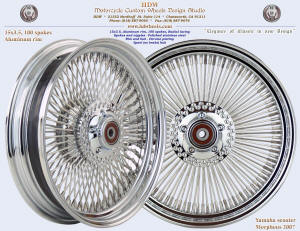 15x3.5 Aluminum rim Radial Chrome