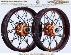Harley 16x3.5 Apollo-SL 40 spokes Billiard Burgundy Candy Copper Vivid Black