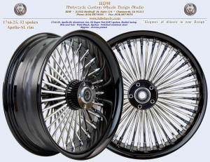 17x6.25, Apollo-SL, Super Fat spokes, Vivid Black