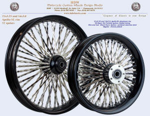 21x3.25 and 16x3.0, Apollo-SL, Super Fat Twisted spokes, Vivid Black