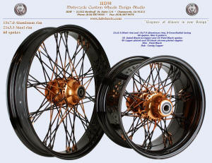 21x3.5 (steel) and 15x7(aluminum), S-Cross, Black and Copper, Faded Star