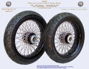 18x3.5 and 18x4.25, Apollo-SL, New Diamond spokes, Vivid Black, Tires