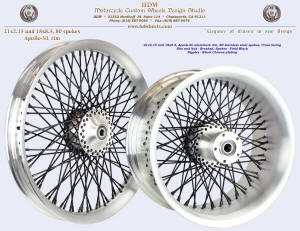 21x2.15 and 18x8.5, Apollo-SL, Brushed, Vivid Black, Black chrome plated nipples